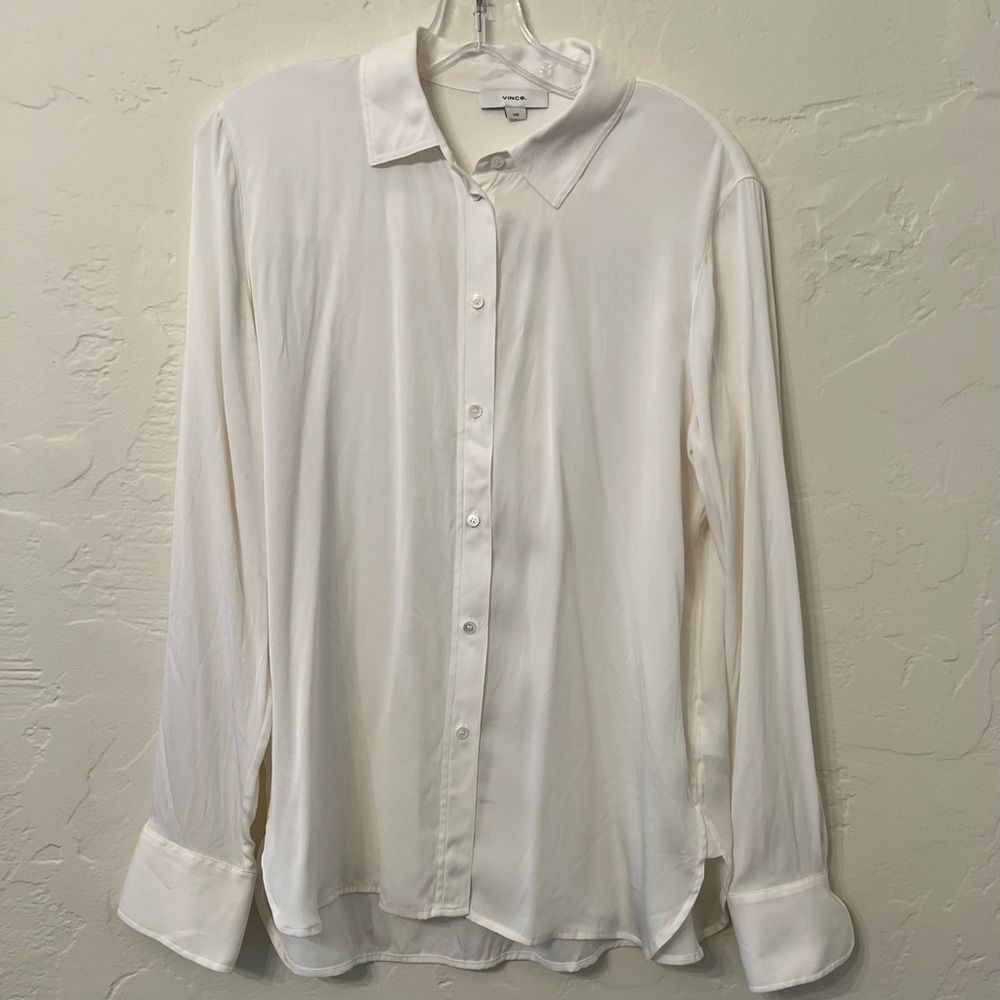 Vince Women's White Button-Down Blouse